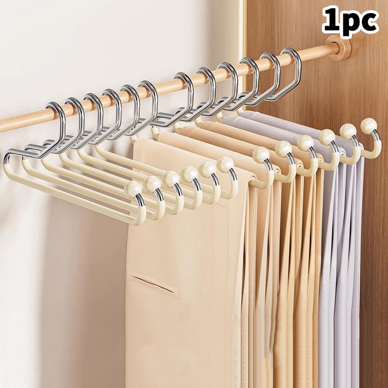 1pc Goose-shaped Trouser Rack Household Seamless Non-slip Trouser Hanging Wardrobe Built-in Organizer Hanger Storage Artifact