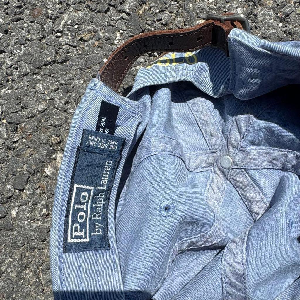 Used Polo Ralph Lauren Cap Pony Embroidery Light Blue