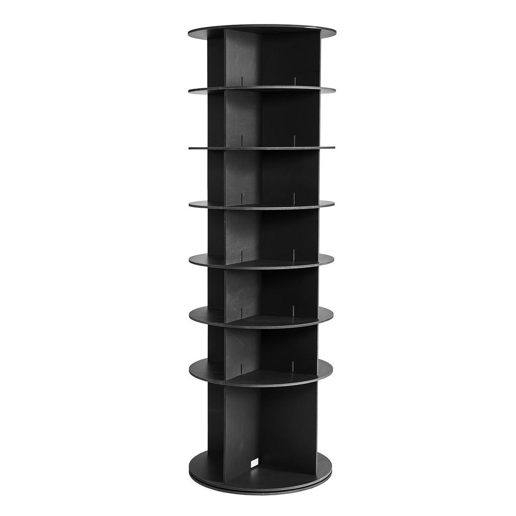 7 Tiers Rotating Shoe Rack Tower, 360° Spinning Shoe Rack, Revolving Storage Round Carousel Display, Freestanding Lazy Susan Organizer Display for