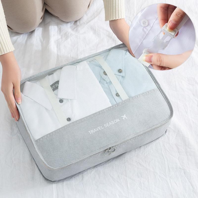 Travel Clothes Storage Bag Fashion Waterproof Clothing Sorting Organizer Folding Zipper Bundle Mouth Luggage Accessorie Product