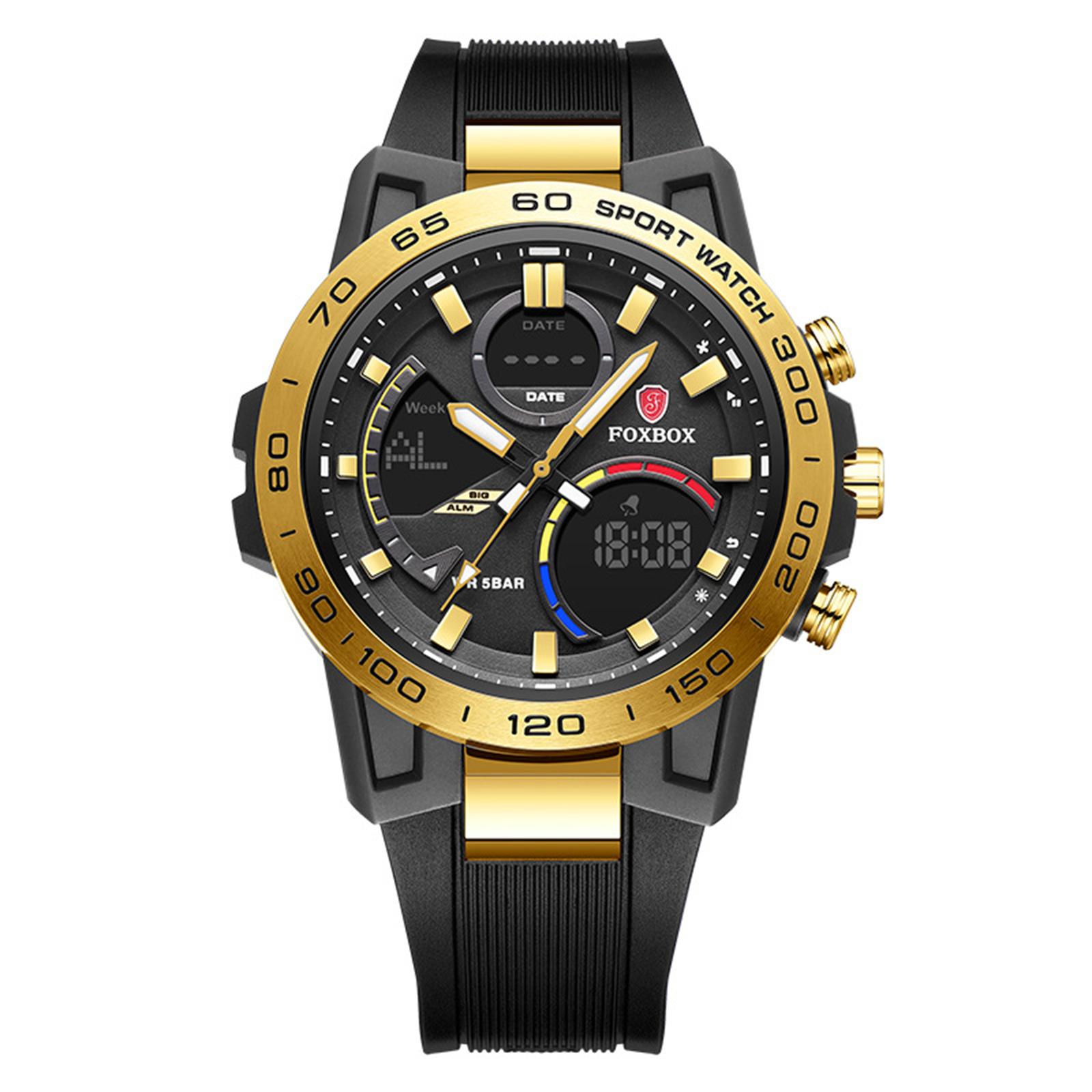 

Мужские водонепроницаемые светящиеся наручные часы-будильник для бега One Size