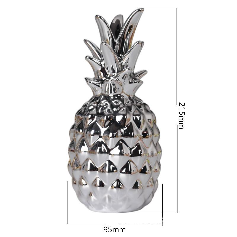 European-style Ceramic Golden Pineapple Jar - Jewelry Box & Storage Container