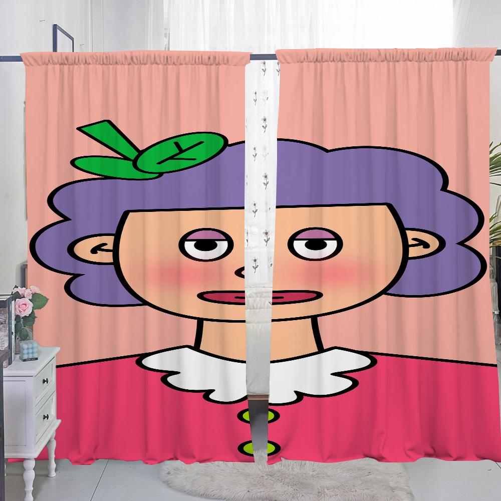 Window Kitchen Curtains for Living Room 2 Pieces Blackout Curtains Door Curtain Homemade Girl Bedroom Decoration Partition Shade