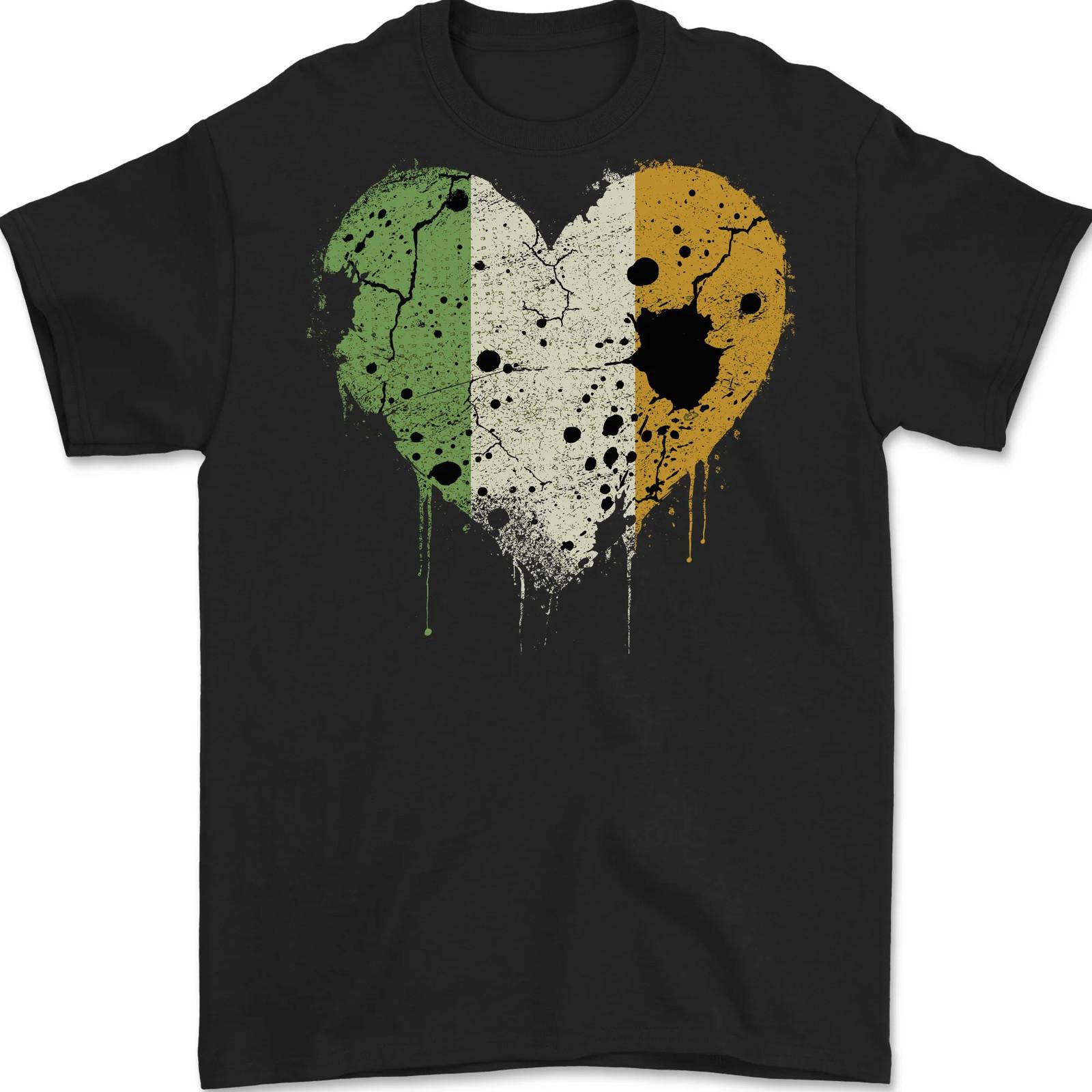 Love Ireland Flag Irish St Patricks Day Football Mens T-Shirt 100% Cotton S разноцветный