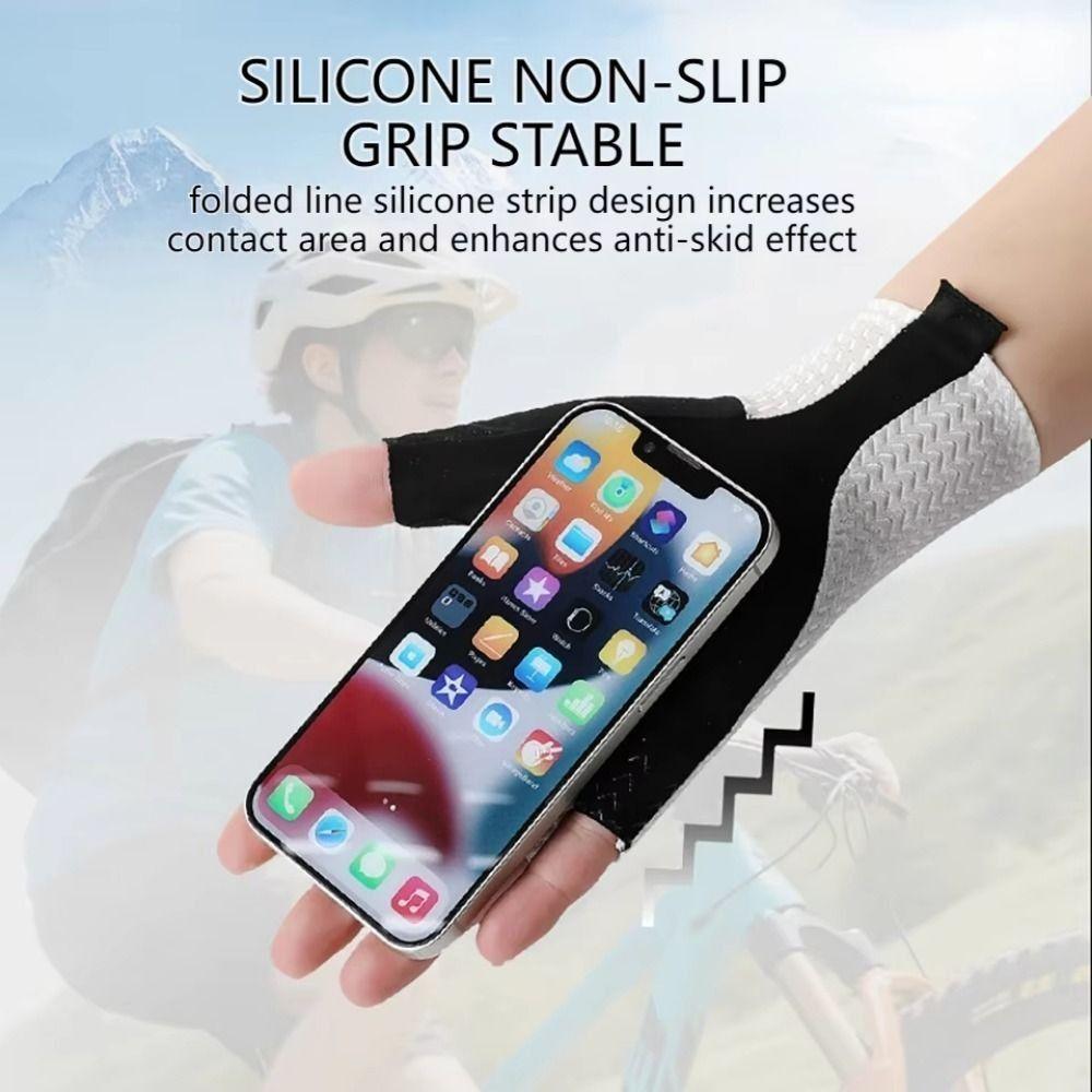 Sklisikre Racing Fingervotter Slitesterke Herre Fingerløse Hansker Motorsykkelhansker Dame Herre