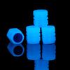 12Pcs Luminous Tire Valve Stem Caps Mini Size Universal Easy Installation Fluorescent Glowing