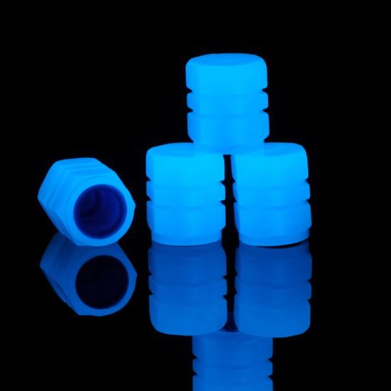 12Pcs Luminous Tire Valve Stem Caps Mini Size Universal Easy Installation Fluorescent Glowing