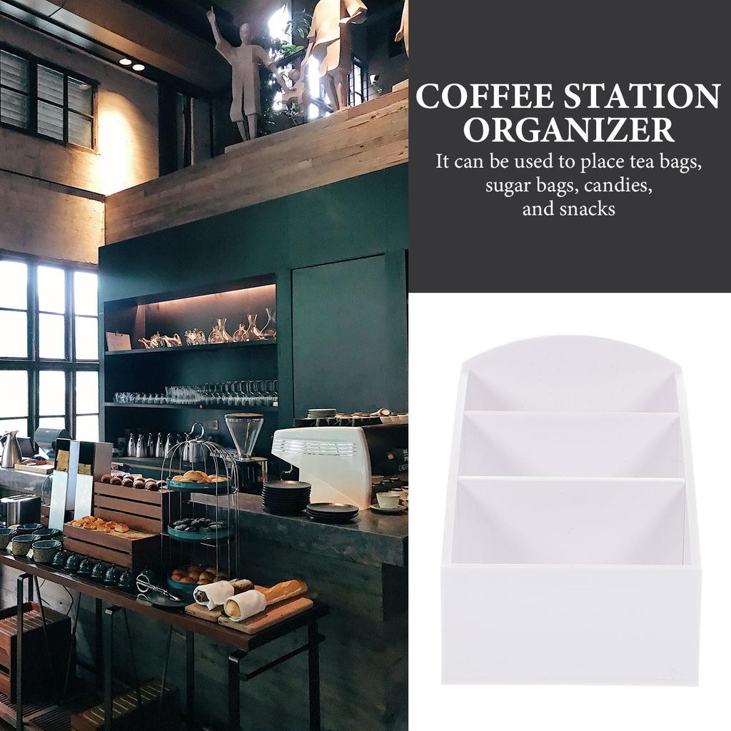 Hotel Tea Bag Box Coffee Station Organizer Desktop Sugar Bag Holder Counter Sugar Packet Storage Holder Coffee Bar Supplies