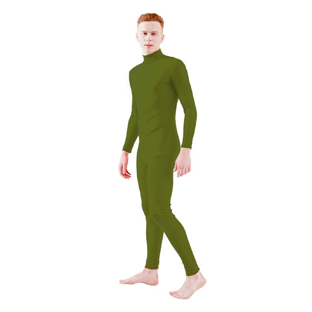 Halloween Cosplay Solid Color Full Body Open Face Zentai Bodysuit