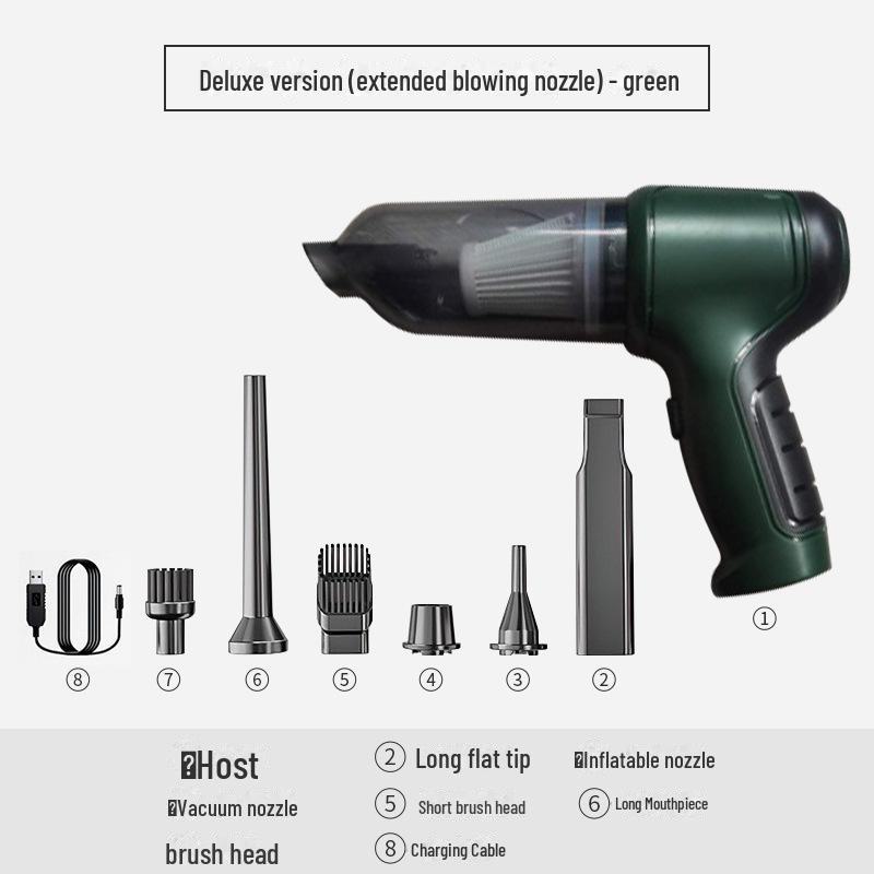 

Бездротовий автомобільний і побутовий пилосос 3-в-1 із великою потужністю всмоктування