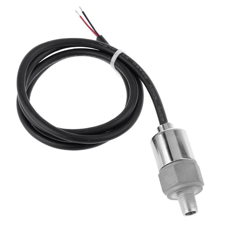1/8" Pressure Transducer 1/8 Input 8-32V 24V Output 4-20mA Stainless Steel Pressure for Oil Air Water