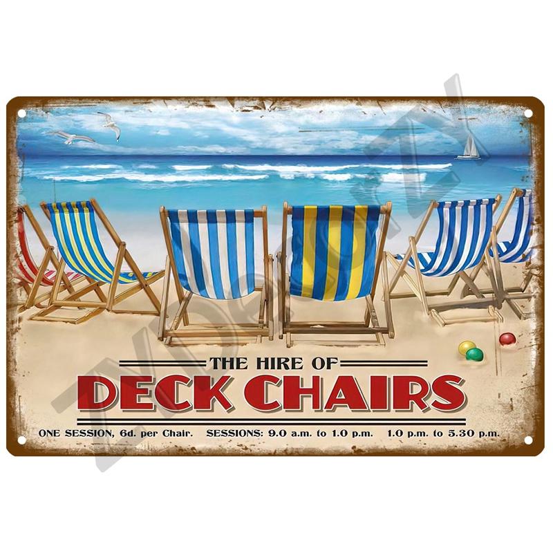 Hawaii Beach Tin Sign Poster Vintage Wall Poster Metal Sign Decorative Wall Plate Kitchen Plaque Metal Vintage Decor Accessories