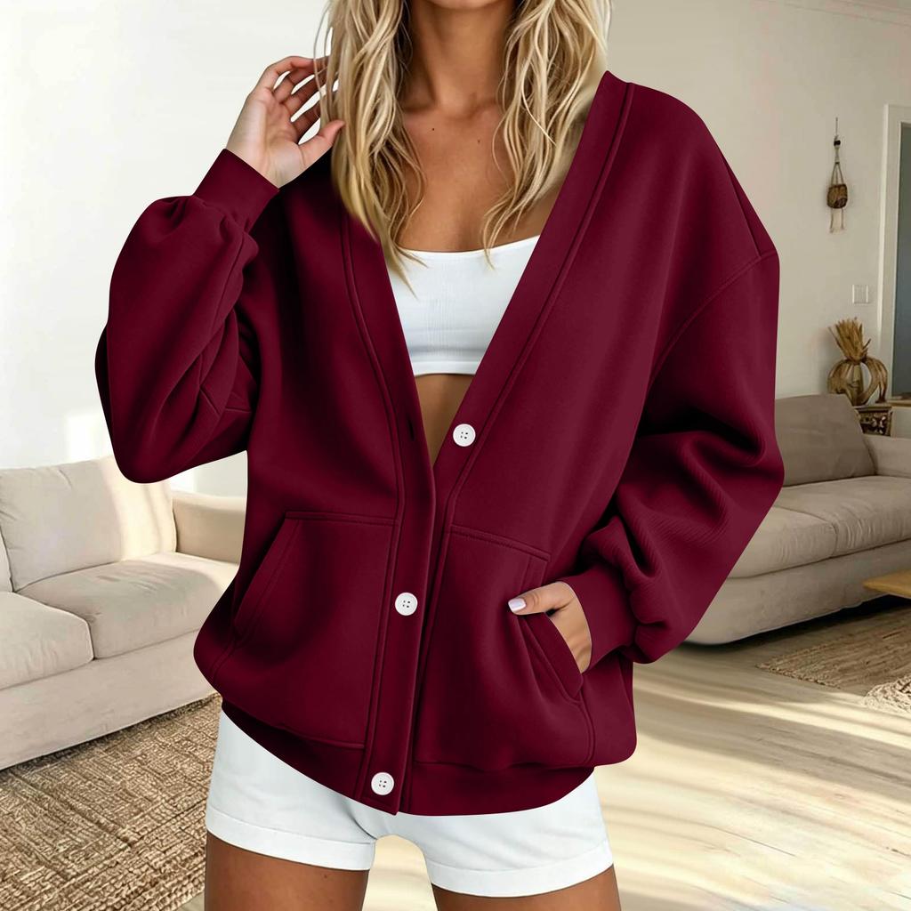Women's Casual Long Sleeve Color Jacket for Everyday Wear