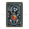 Flippermagier Maschine Blau Kunst Metallplakette Poster Club Kino Design Klassischer Charakter Blechschild Poster