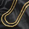 Collar de Oro Chapado para Hombre y Mujer de Dubái Trenzado Multicapa Tridimensional Circonita Joyería para Fiesta Hip-Hop