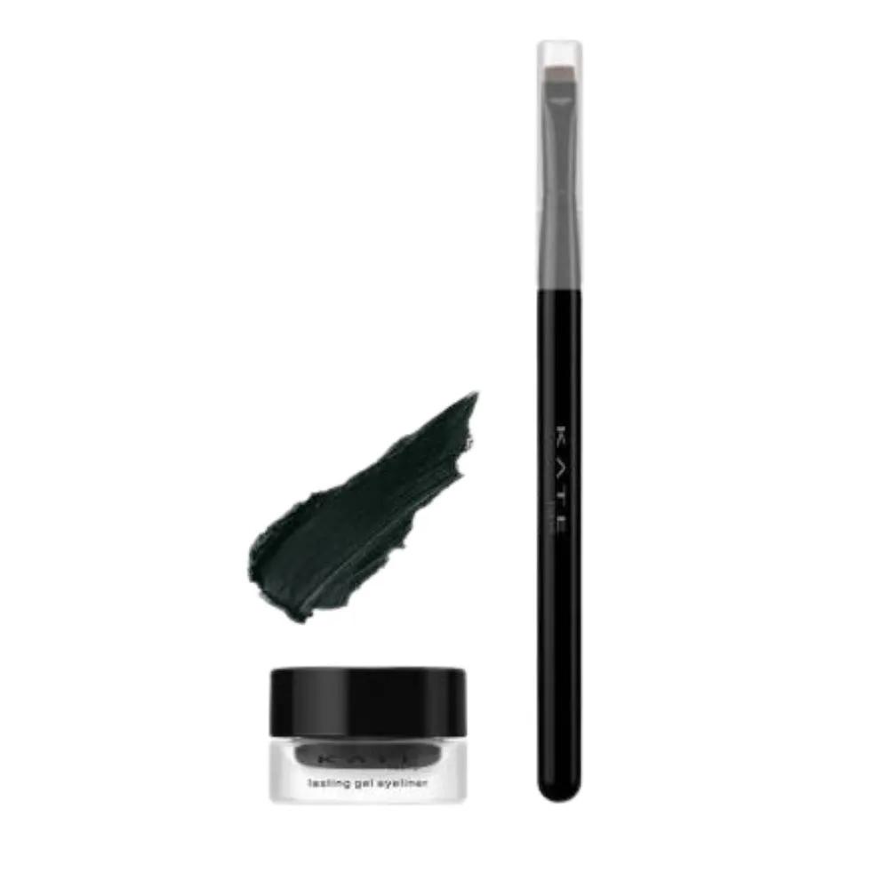 Kate Lasting Gel Liner Z Brush BK-1 Deep Black Set