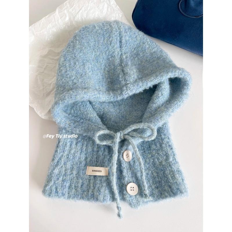 Balaclava New Autumn and Winter Warm Hat Scarf Integrated Woolen Hat