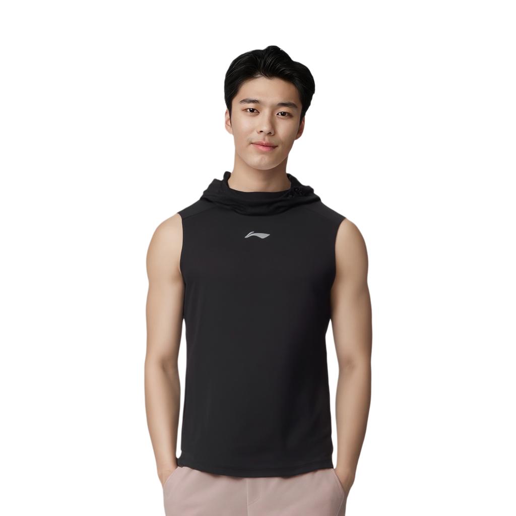 Li Ning Comfortable Simple Sports Casual Hooded Vest Men Vests Black AVSV019-1