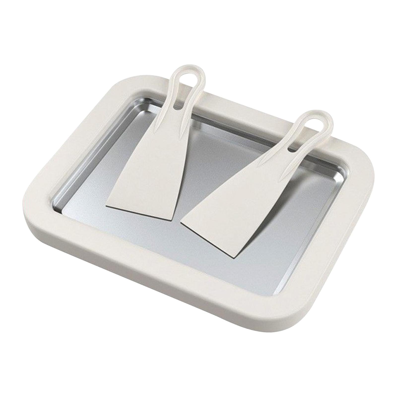 

Рол-морозиво, Неелектрична машина для приготування рол-морозива, Машина для приготування десертів з йогурту та сашимі своїми руками з швидкозаморожуючим холодоагентом, Легка у використанні та митті One Size білий