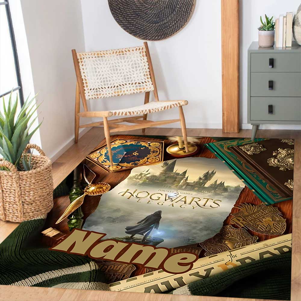 Warner Bros. Works (2) Customize Your Name Rug, Office Chair Cushion, Home Bedroom Living Room Gift.