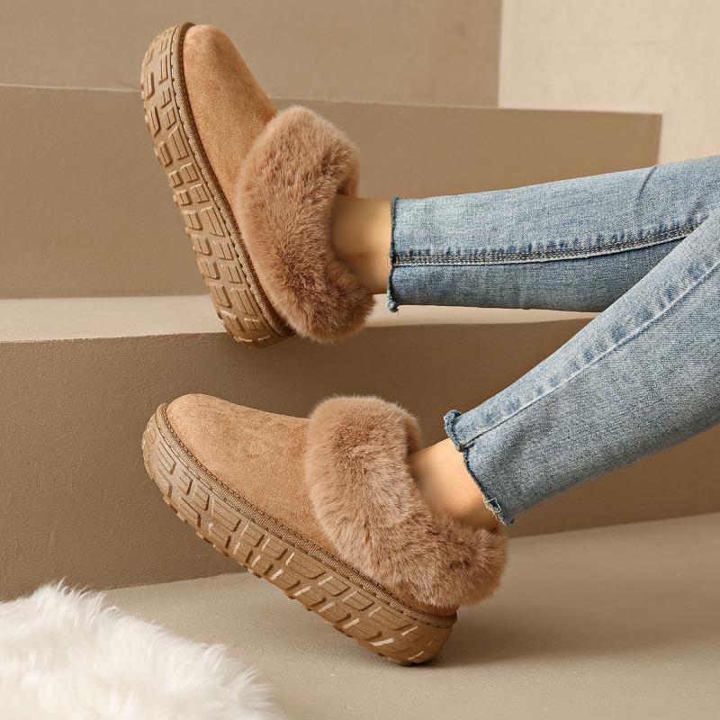 Fashion Fashion New Round Toe Comfortable Wear-resistant Casual Snow Boots Winter Suede Sexy Large Size Walking Boots for Women