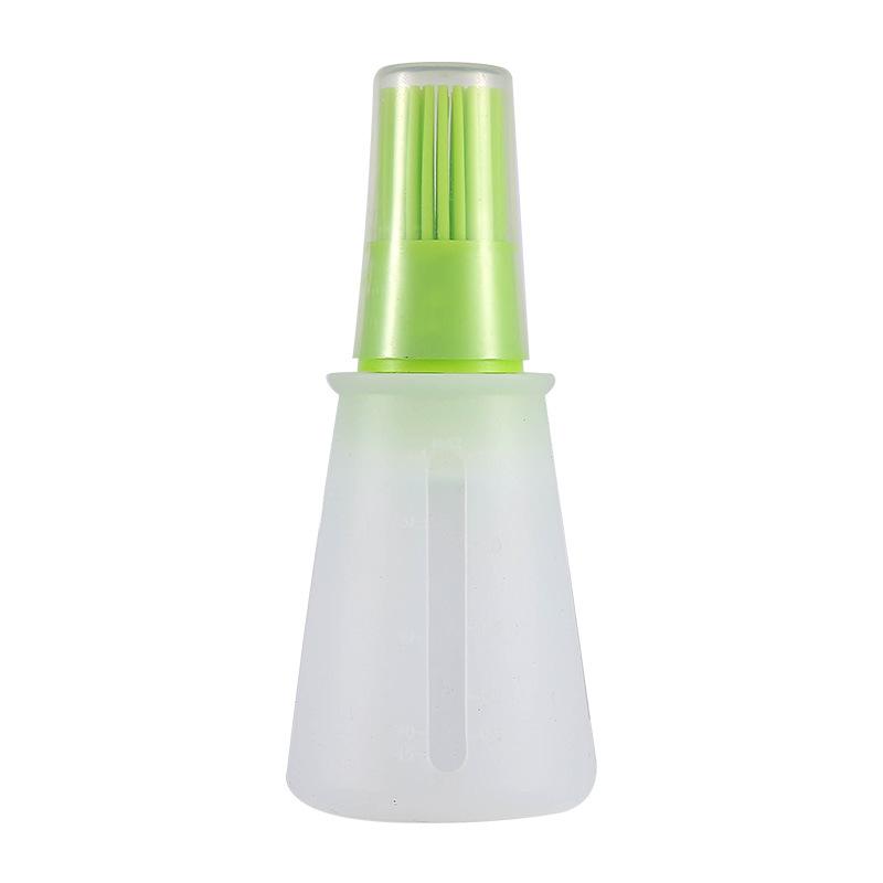 Barbecue Oil Brush Oil Dispenser with Brush High Temperature Resistant Silicone Seasoning Bottle Brush Kitchen Baking Gadgets
