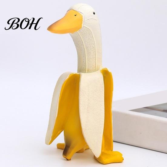 Uniek Cadeau voor Vrienden Creatieve Banaan Eend Beeldje, Hars Beeldhouwwerk, Nieuwigheid Kunst Grappig Bureau Decoratie Standbeeld, Ornament Huis Kantoor Tafelblad Decor