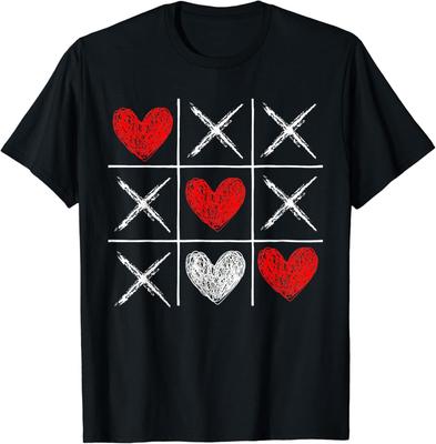 Valentinstag Tic-Tac-Toe XO-XO Lustige Valentinstagsgeschenke T-Shirt Herren Damen Kind NEU