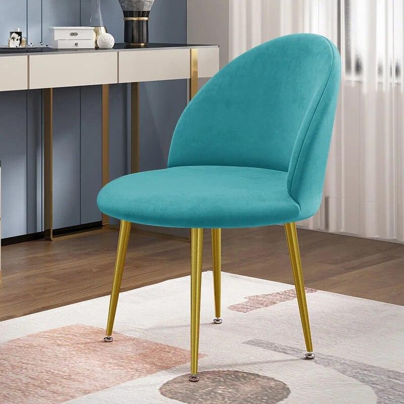 Velvet Fabric Shell Chari Cover Soft Comfortable Stretch Duckbill Shaped Backrest Seat Covers for Dining Room Home Seat Case 1PC