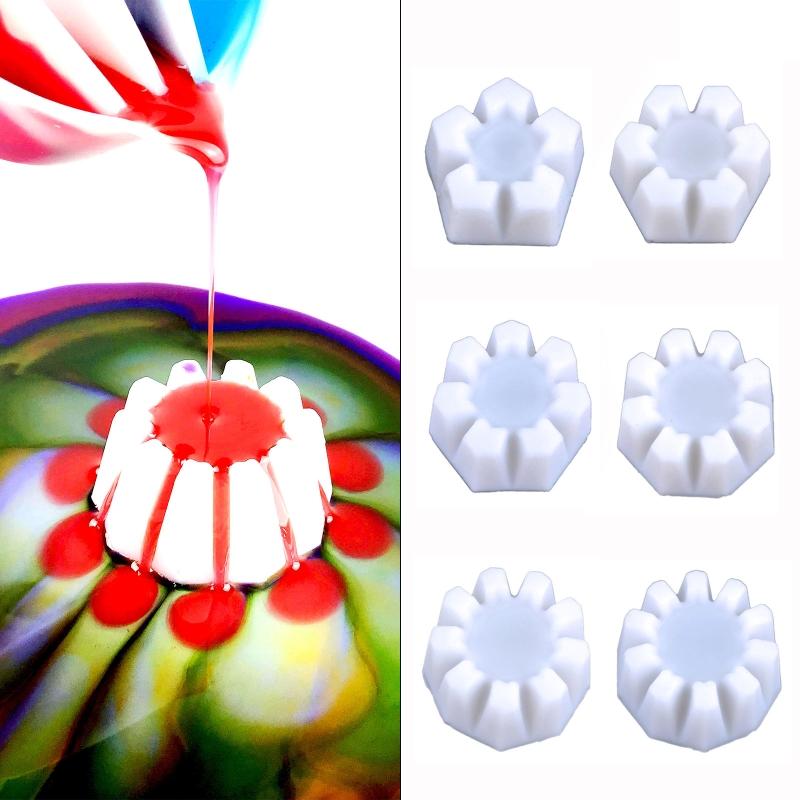 Acrylic Pouring Flower Strainers Silicone Split Cup for Paint Pouring Flower Pour Cups for Making Painting Tools Drawing
