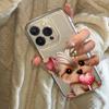 Valentine Yorkie Puppy Phone Case For iPhone 17 Air 16E 16 15 14 11 Pro Max Plus 13 12 Mini 8 7 X Transparent Shockproof Cover