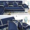 Cotton Swallowtail Style Sofa Cover European Thickened Lace Sofa Bed Cover Sofa Lattice Pillow Non-slip Sofa Towel Combination Living Room Home Decor