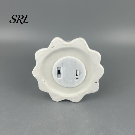 Cute Ghost Decor Ceramic Hollow Night Light, Halloween LED Glow Party Decorations Lamp, White Ceramics Figurine for Holiday Decoration Battery