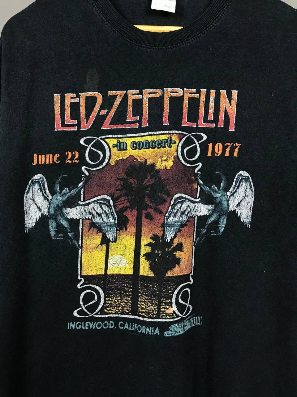 Led Zeppelin 2007 Rare 90 Rock Band Black Unisex Tshirt Reprint S5XL KH9388 L