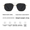 Polarized Sunglasses Men's Sunglasses, Driving Glasses Men's High-End Glasses UV Protection Metal Double-Beam Frame