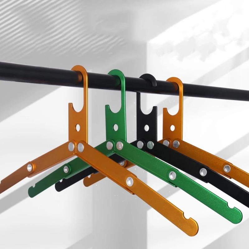 Aluminum Foldable Portable Hangers for Business Trips Ultra-light Non-slip Hangers for Road Trips Outdoor Camping Accessories