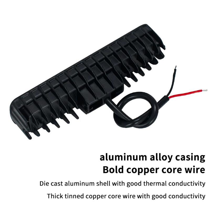 Forklift Warning Light 27W 9Led Truck Safety Work Light Bar 12-80W Red Flood Beam Danger Zone Warning Lamp Side Line Marker