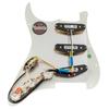 Musiclily Pro SSS Stratocaster Prewired Aged Set for ST Stratocaster Electric Guitars with Artec Staggered Alnico 5 Pickups Pickguard, White, 3-Piece