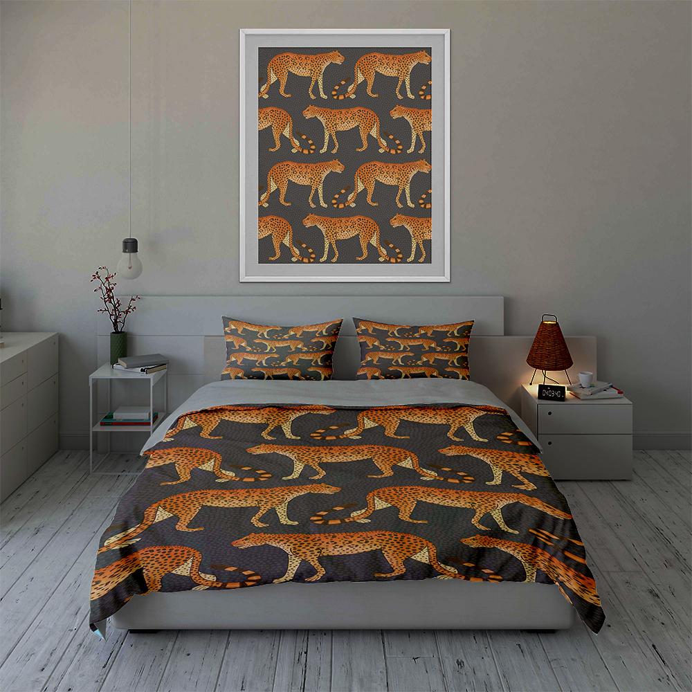 Leopard Print Motif. Bedding Duvet Cover Sets Duvet Covers Pillowcases Gifts (1 * Duvet Cover 2 * Pillowcases, Without Duvet Insert)