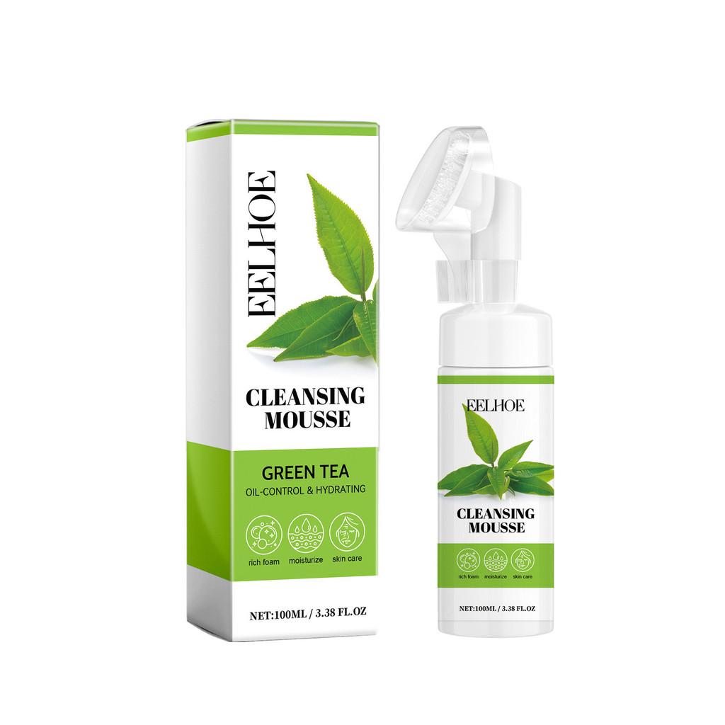

Eelhoe Green Tea Cleansing Mousse Deep Cleansing Refreshing Oil Control Anti-wrinkle Skincare 100ml