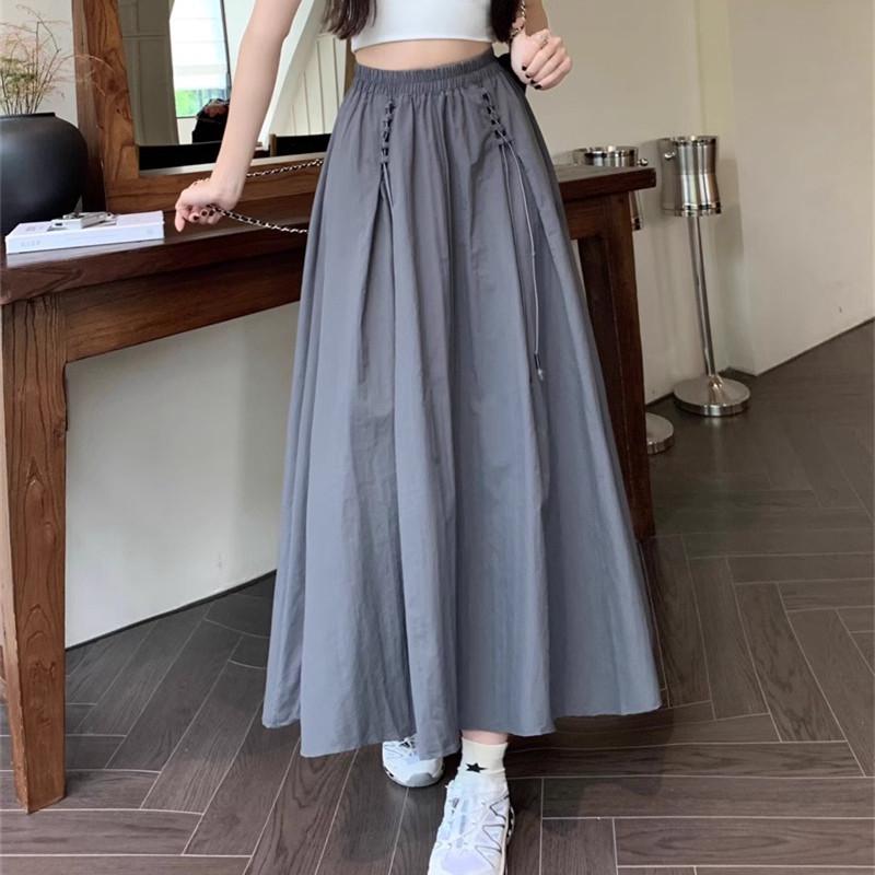 Plus-Size A-Line High Waist Skirt for All Seasons - Casual, Loose, and Slimming Design for Women