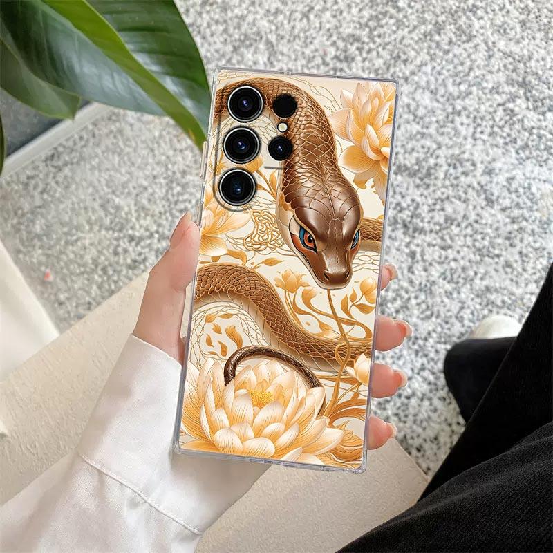 Snakes and Women Clear Case For Samsung Galaxy S26 S25 S24 S23 Ultra S20 S21 FE S22 Plus S26Ultra S25FE Soft Silicon Phone Cover