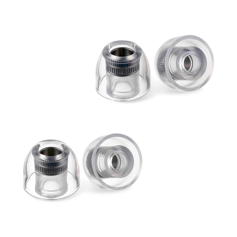 

AZLA SednaEarfit Mithryl Sound Conduction Ear Tips Standard Surgical Stainless Steel Double Layer Reinforced Shaft Silicone Ring Finish High Frequency