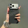 Carbon Fiber Kevlar Texture Magnetic Phone Case For iPhone 17 Air 16 15 14 Pro Max Metal Camera Frame Hard Plastic Cover