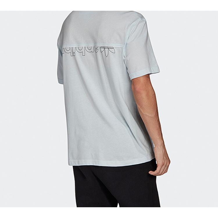 Adidas Originals T Shirts Men's White Crew Neck Moderate Straight Fit FM2286