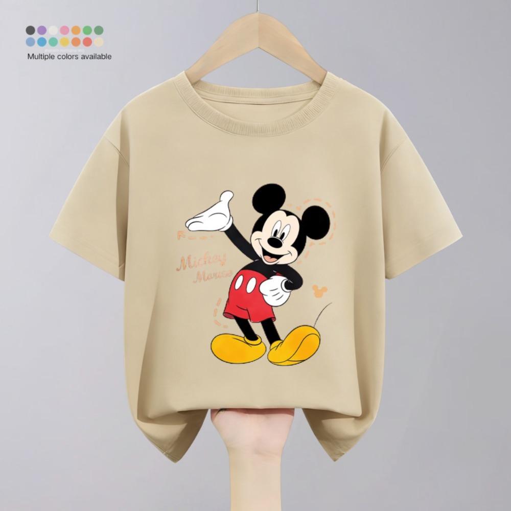 Simple printed Mickey short sleeved T-shirt for summer children's clothing
