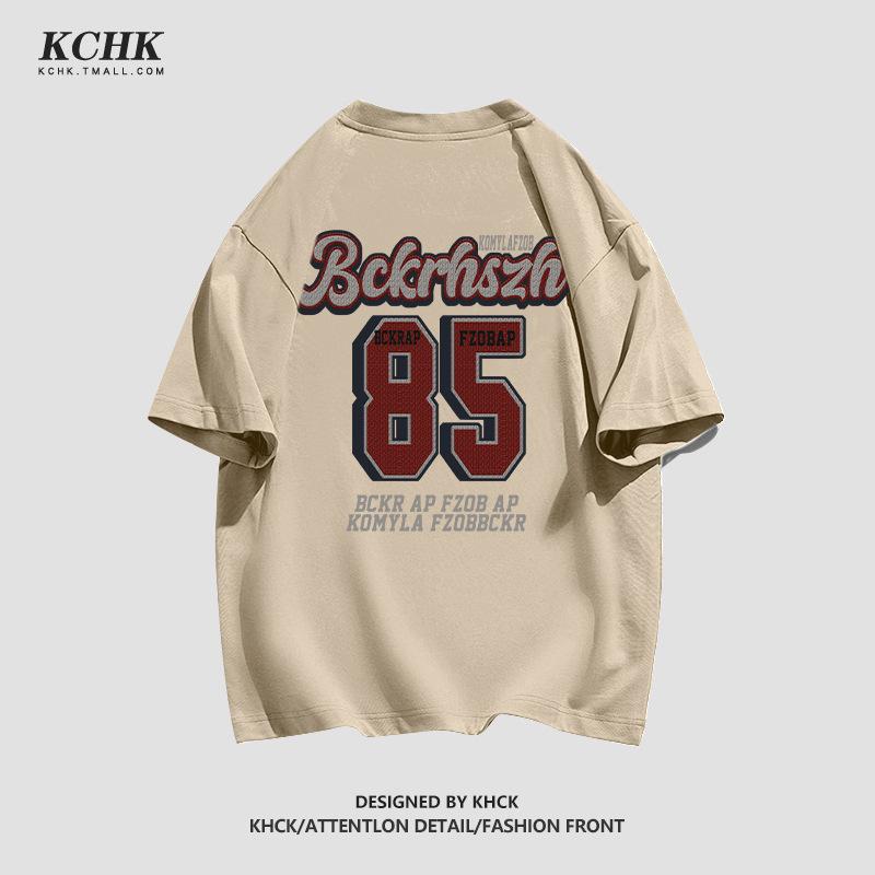 

Женская хлопковая футболка в американском ретро-стиле, черная, хип-хоп, свободного кроя, больших размеров, модный летний стиль XL (115-130 jin) хаки