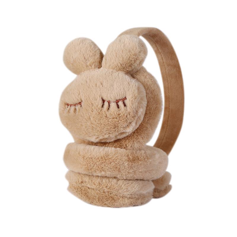 Cute Plush Warm Rabbit Earcap Winter Earmuff for Girls Boys Kids Lovely Ear Cover Earwarmers