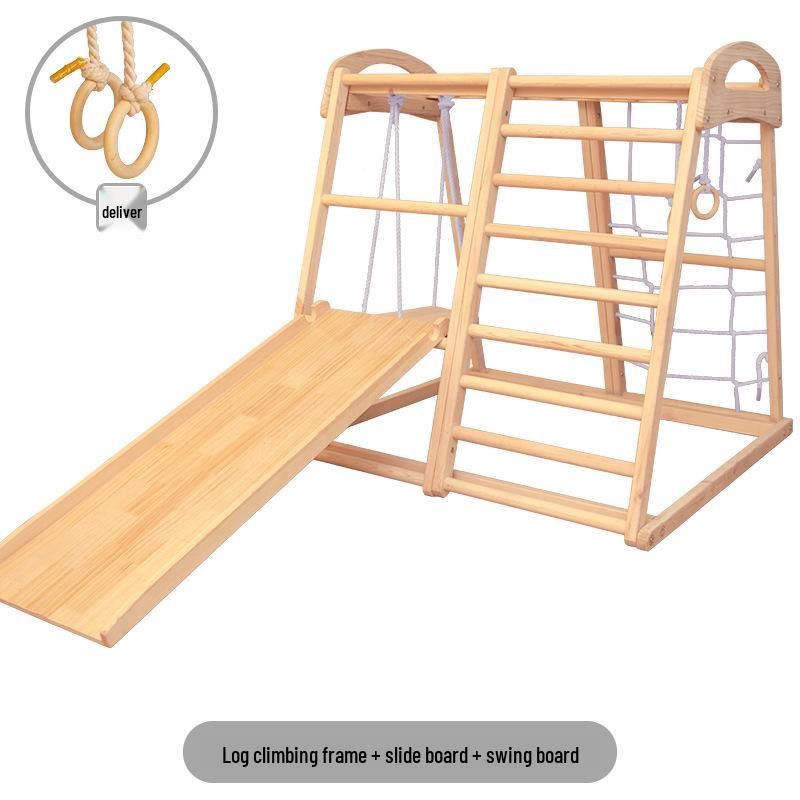 Wooden Indoor Climbing Frame for Kids - Hand & Foot Exercise Toy Rack for Toddlers