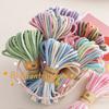 4mm 10m Color Gradient Cotton Thread Home Textile Decorative Rope Clothing Grain Rope Handmade Weaving Rope Craft Accessories